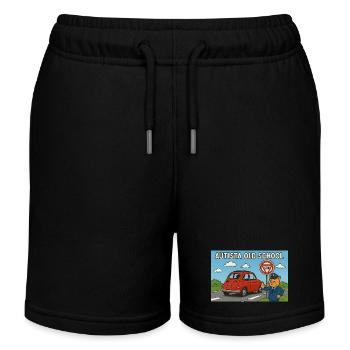 Autista_old_school - Kinder Organic Joggingshorts Mini Bolter von Stanley/Stella - Schwarz - Vorne