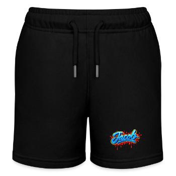 GRAFFITI-NAME JACOB FÜR PERFEKTES GESCHENK DRUCKBAR - Kinder Organic Joggingshorts Mini Bolter von Stanley/Stella - Schwarz - Vorne