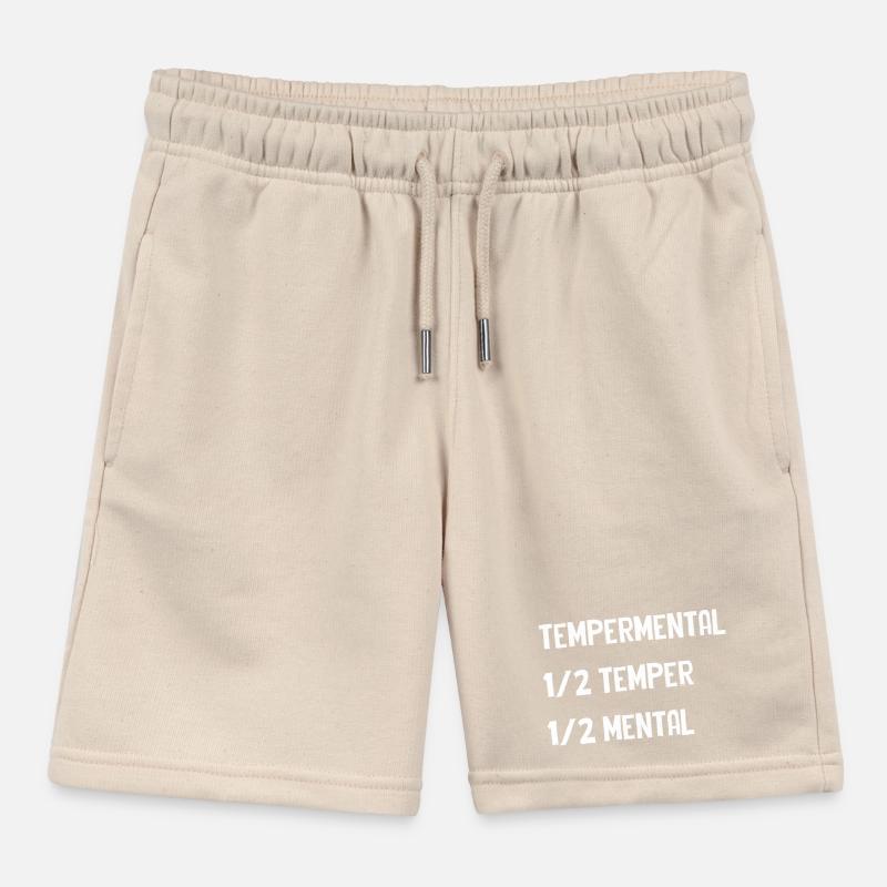Tempermental Split Typography Kids Organic Sweat Shorts by Stanley/Stella