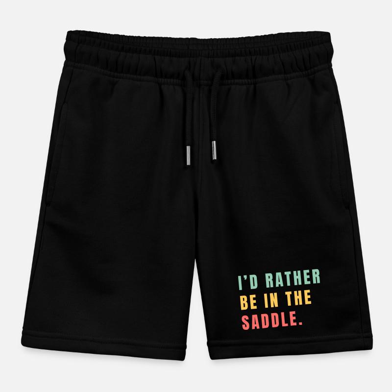 I'd rather be in the saddle Kids Organic Sweat Shorts by Stanley/Stella
