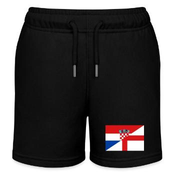 Drapeau de Croatie et Angleterre - Short de jogging enfant bio Stanley/Stella - noir - Devant