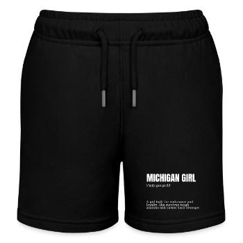 Déclaration d’endurance des filles du Michigan - Short de jogging enfant bio Stanley/Stella - noir - Devant