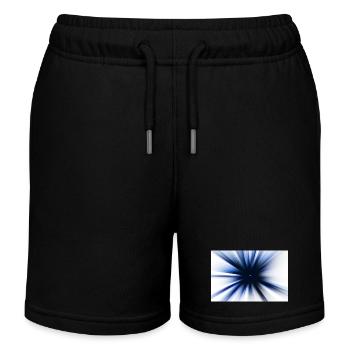 Motif amusant - Effet rayons bleus – Explosion radiale - Short de jogging enfant bio Stanley/Stella - noir - Devant