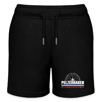 Crochet à fourrure - Short de jogging enfant bio Stanley/Stella - noir - Devant