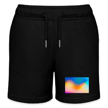 Décor de dégradé des vagues de couleur - Short de jogging enfant bio Stanley/Stella - noir - Devant