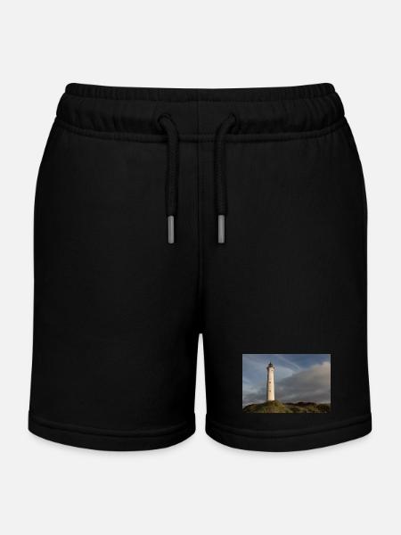 Phare de Lingvig Fyr Ringkøbing Danemark - Short de jogging enfant bio Stanley/Stella - noir