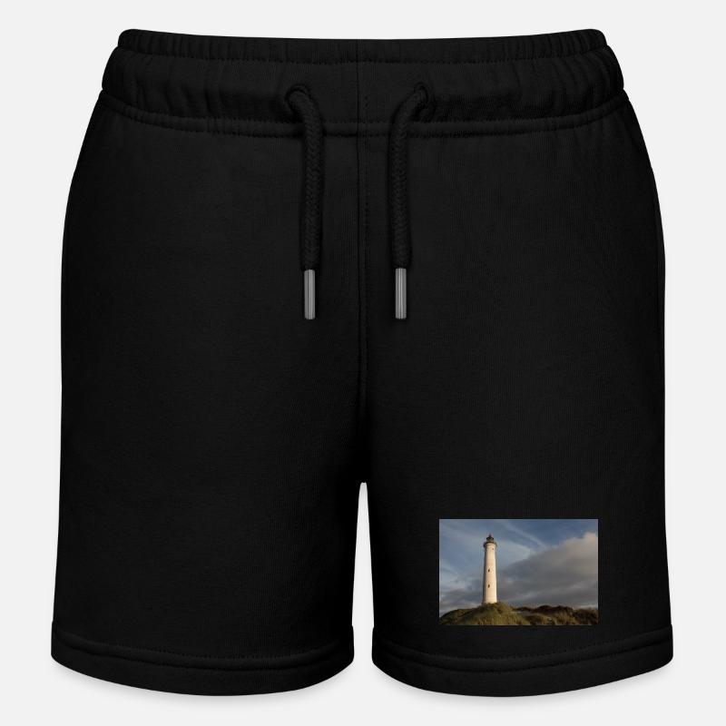 Phare de Lingvig Fyr Ringkøbing Danemark - Short de jogging enfant bio Stanley/Stella - noir