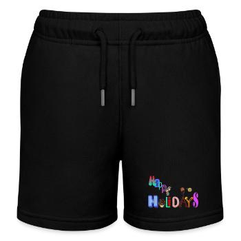 Frohe Feiertage - Kinder Organic Joggingshorts Mini Bolter von Stanley/Stella - Schwarz - Vorne