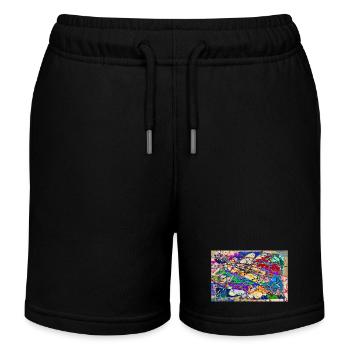 konstruierte_unordnung - Short de jogging enfant bio Stanley/Stella - noir - Devant