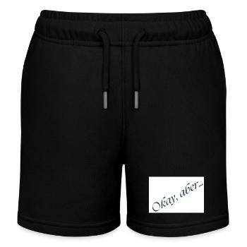 D’accord, mais... Message en italique - Short de jogging enfant bio Stanley/Stella - noir - Devant