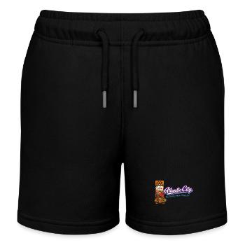 Atlantic City Casino Retro Vintage Design - Kids Organic Sweat Shorts by Stanley/Stella - black - Front