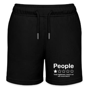 People One Star Total Nightmare - Kids Organic Sweat Shorts by Stanley/Stella - black - Front