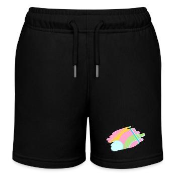 Pastel Abstract Design - Kids Organic Sweat Shorts by Stanley/Stella - black - Front