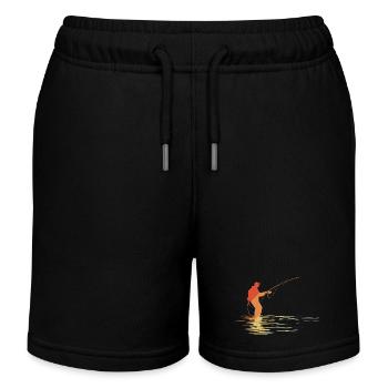 Fischer Sketch Retro Style - Kids Organic Sweat Shorts by Stanley/Stella - black - Front