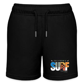 California Surf Retro Logo - Kids Organic Sweat Shorts by Stanley/Stella - black - Front