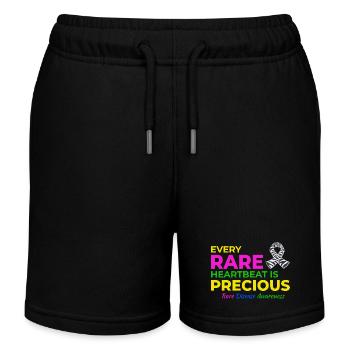 Sensibilisation aux maladies rares de Precious Heartbeats - Short de jogging enfant bio Stanley/Stella - noir - Devant