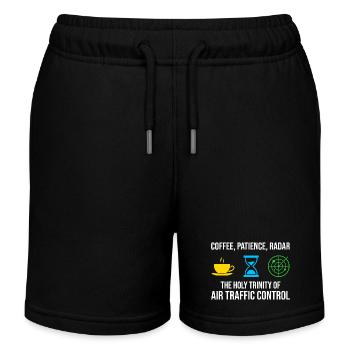 Contrôleur de la circulation aérienne Coffee Radar ATC Aviation - Short de jogging enfant bio Stanley/Stella - noir - Devant