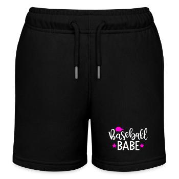 Baseball Babe - Kids Organic Sweat Shorts by Stanley/Stella - black - Front