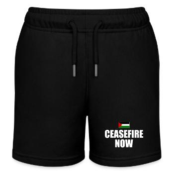 ceasefire now - Kinder Organic Joggingshorts Mini Bolter von Stanley/Stella - Schwarz - Vorne