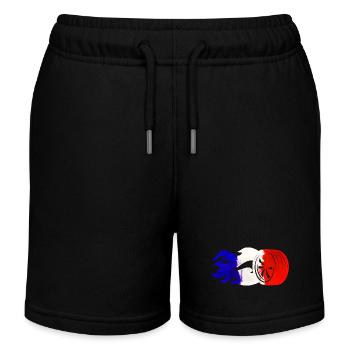 Drapeau de France Motorsport - Short de jogging enfant bio Stanley/Stella - noir - Devant
