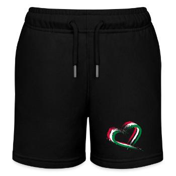 Herz Bürste Flagge der Malediven Fahne Urlaub - Kinder Organic Joggingshorts Mini Bolter von Stanley/Stella - Schwarz - Vorne
