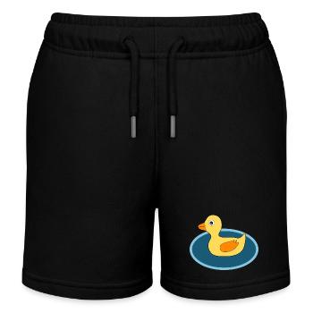 Kawaii Chibi Kawaii Ente Kawaii Entchen - Kinder Organic Joggingshorts Mini Bolter von Stanley/Stella - Schwarz - Vorne
