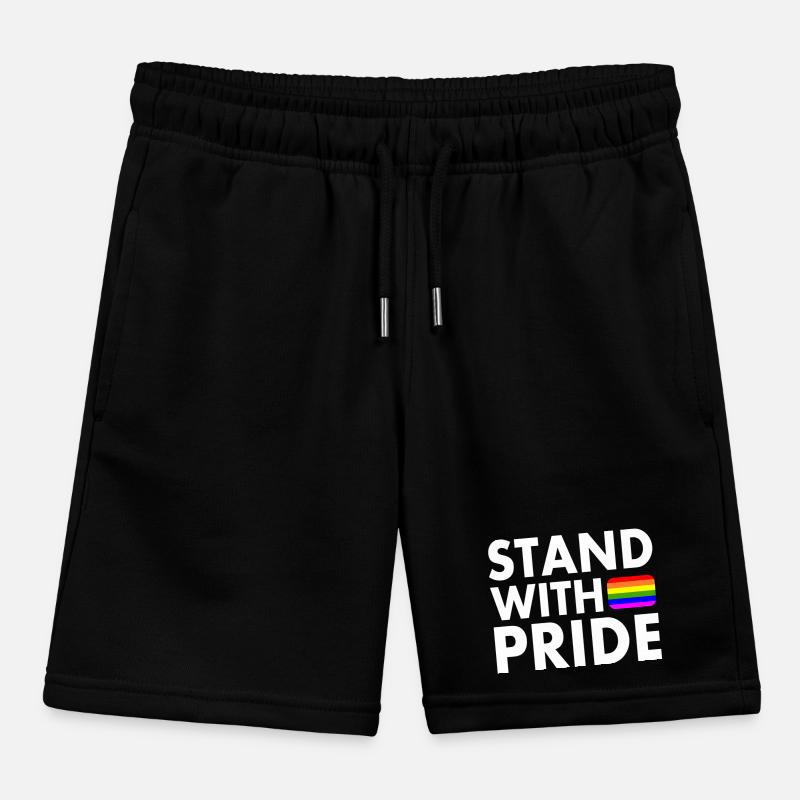 Stand with pride Kids Organic Sweat Shorts by Stanley/Stella