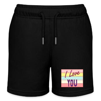 PAAR. ICH HABE GERADE GEHEIRATET. Junggesellinnenabschied. HEILIGER VALENTINSTAG. MARIES - Kinder Organic Joggingshorts Mini Bolter von Stanley/Stella - Schwarz - Vorne