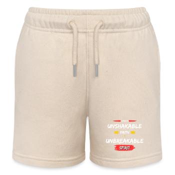 Glaube T-Shirt - Kinder Organic Joggingshorts Mini Bolter von Stanley/Stella - Natur - Vorne