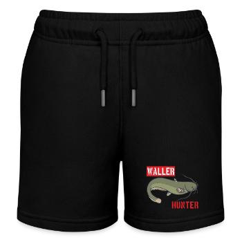 Wallerhunter Waller Hunter Wels Jäger Catfish - Kinder Organic Joggingshorts Mini Bolter von Stanley/Stella - Schwarz - Vorne