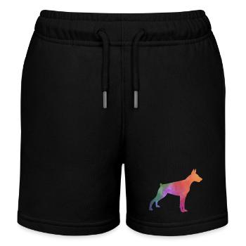 DOBERMAN bunt - Kinder Organic Joggingshorts Mini Bolter von Stanley/Stella - Schwarz - Vorne