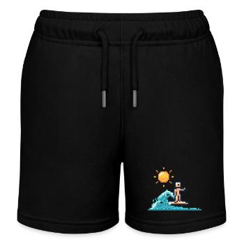 Pixel Surfer - Short de jogging enfant bio Stanley/Stella - noir - Devant