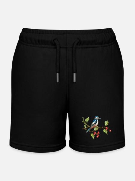 Kolorowy ptak - Stanley/Stella børne sweatshorts økologisk - sort