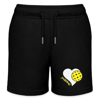 Damen Liebe Pickleball süßes Pickleball Match - Kinder Organic Joggingshorts Mini Bolter von Stanley/Stella - Schwarz - Vorne