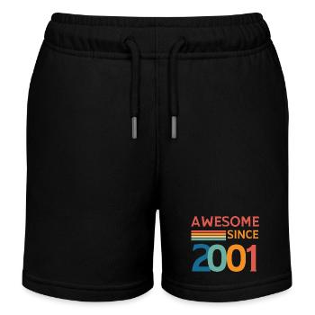 Awesome since 2001 - Kids Organic Sweat Shorts by Stanley/Stella - black - Front