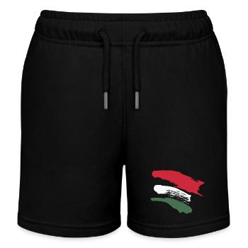 Ungarn - Pinsel Streifen - Kinder Organic Joggingshorts Mini Bolter von Stanley/Stella - Schwarz - Vorne