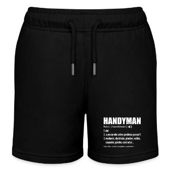Handyman Definition Funny Dad Handyman Fathers Day - Short de jogging enfant bio Stanley/Stella - noir - Devant