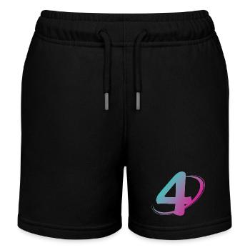 Nummer 4 mehrfarbig - Kinder Organic Joggingshorts Mini Bolter von Stanley/Stella - Schwarz - Vorne
