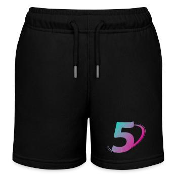 Nummer 5 mehrfarbig - Kinder Organic Joggingshorts Mini Bolter von Stanley/Stella - Schwarz - Vorne