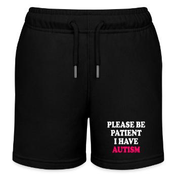 please be patient i have autism - Kinder Organic Joggingshorts Mini Bolter von Stanley/Stella - Schwarz - Vorne