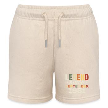 Legendär seit September 1981 Geburtstag September - Kinder Organic Joggingshorts Mini Bolter von Stanley/Stella - Natur - Vorne