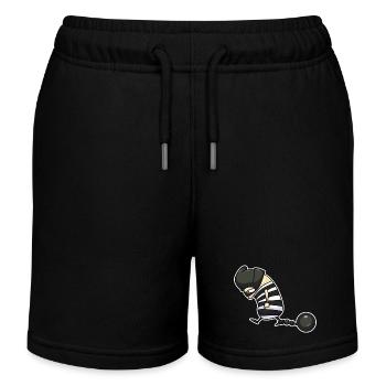 Knast Klau-Klaus - Kinder Organic Joggingshorts Mini Bolter von Stanley/Stella - Schwarz - Vorne