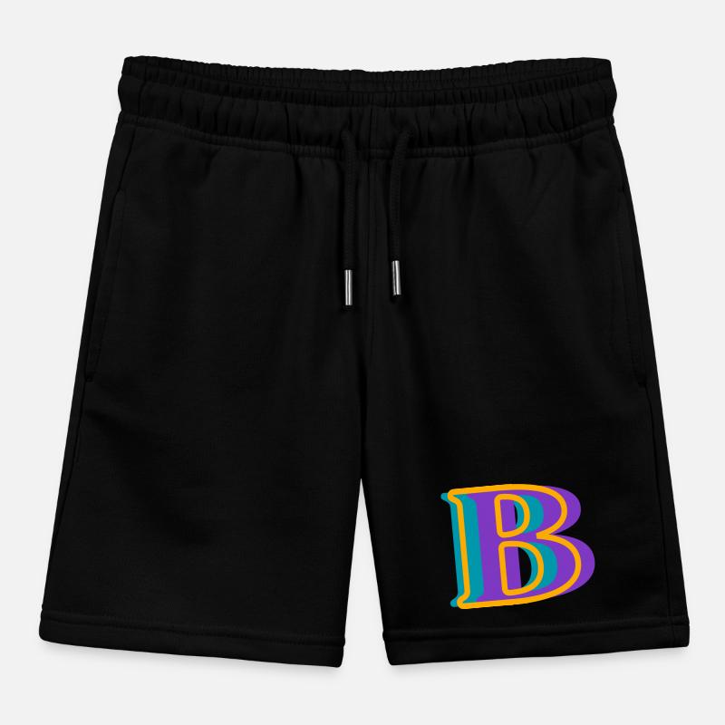 Mehrfarbiger Buchstabe b - originelle Geschenkidee Kinder Organic Joggingshorts Mini Bolter von Stanley/Stella