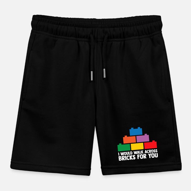 Brick Builder Brick Building Master Builder Kids Organic Sweat Shorts by Stanley/Stella