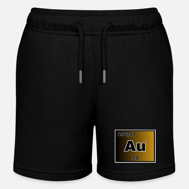 Gold - Kids Organic Sweat Shorts by Stanley/Stella - black