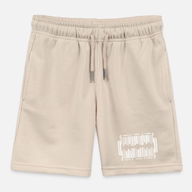 Razor blade with code Kids Organic Sweat Shorts by Stanley/Stella