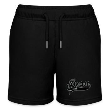 born in 2016 - Kinder Organic Joggingshorts Mini Bolter von Stanley/Stella - Schwarz - Vorne
