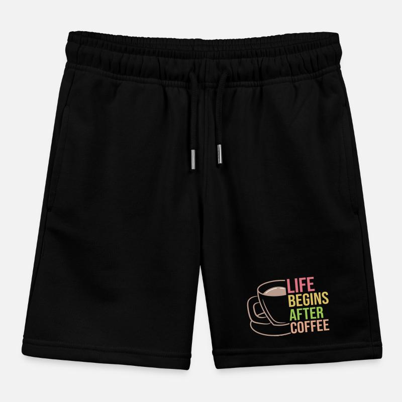 Déclaration de tasse de café Boisson au café Caféine Short de jogging enfant bio Stanley/Stella