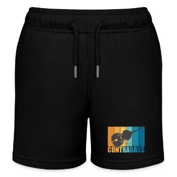 Contrabasse Instrument Vintage Musicien Cadeau - Short de jogging enfant bio Stanley/Stella - noir - Devant