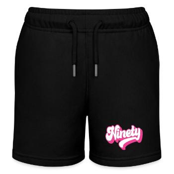 Ninety 90th Birthday Women Her 90 Years Old - Kids Organic Sweat Shorts by Stanley/Stella - black - Front
